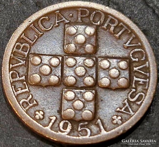 Portugália 20 centavo, 1951