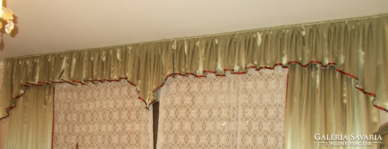 Blackout curtain with drapery. 2 X 245x280 cm