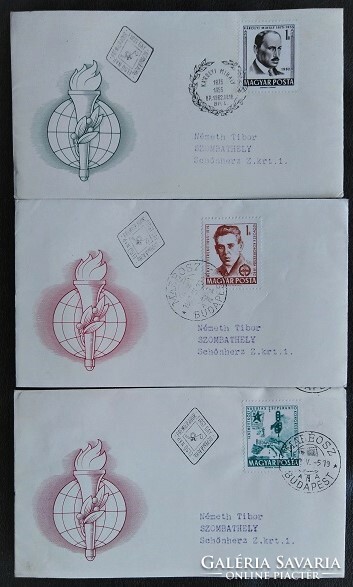 FF1922-33 / 1962 Évfordulók  - Események bélyegsor FDC-n futott