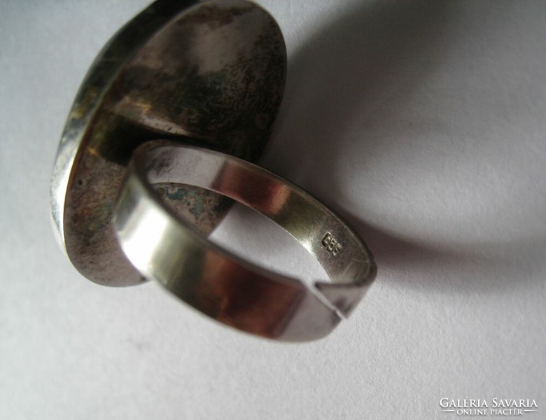 Nagy tigrisszem ezüst gyűrű, design ezüst ékszer