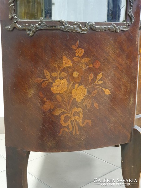 Neo-Rococo marquetry display case