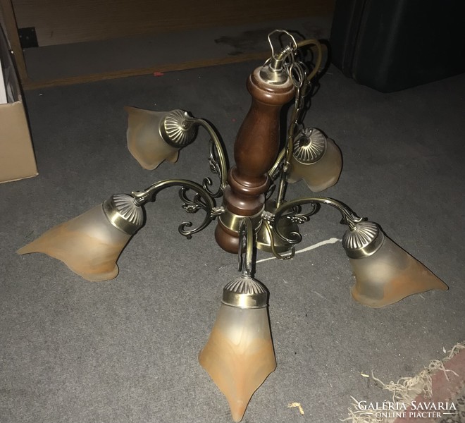 Rustic 5-branch chandelier