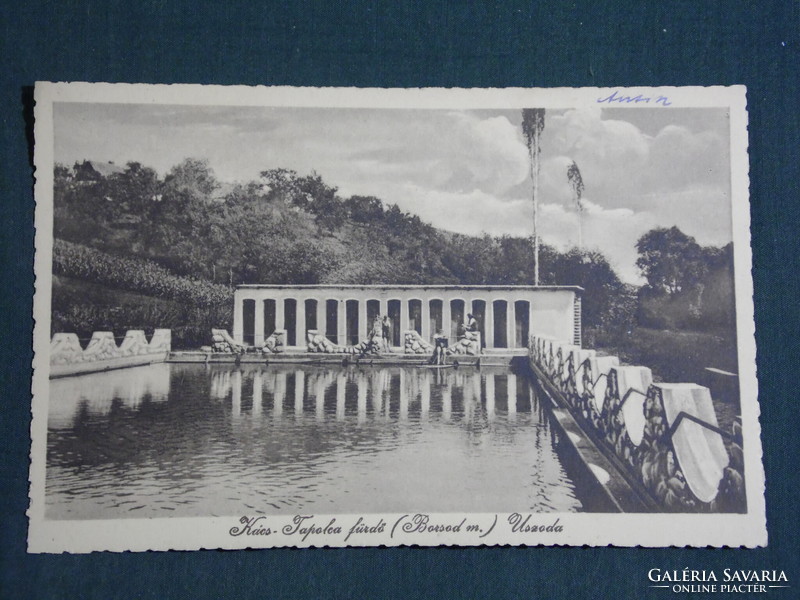 Képeslap,Postcard, Kács, Tapolca fürdő, Uszoda részlet,1930