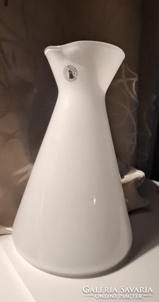 Ikea glass vase white, leende design anne nilsson 20 cm high.