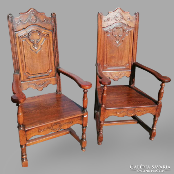 Antik neoreneszánsz trónszék, szék, karos szék