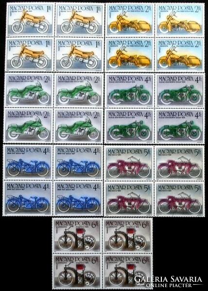S3753-9n / 1985 100 éves a motorkerékpár bélyegsor postatiszta négyestömb