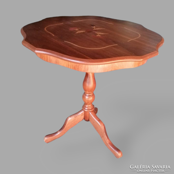 Neo-baroque inlaid coffee table