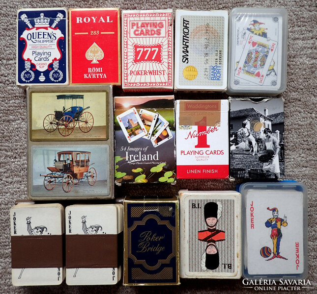 For collectors! 16 Decks Retro Vintage Antique French Card Game Card Game French Rummy Poker Cards