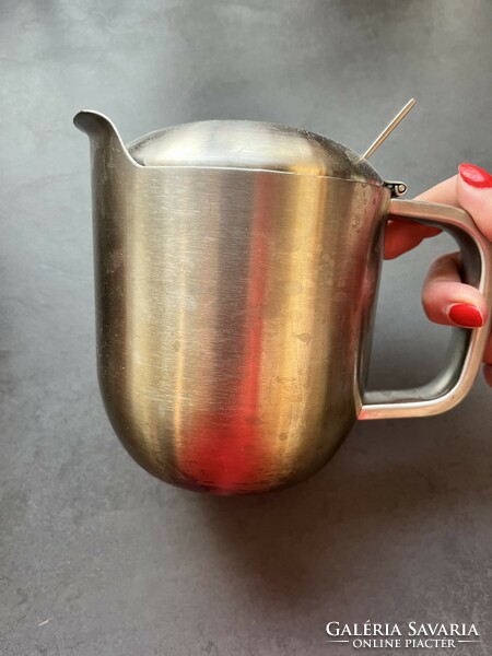 Ikea 365+ double-walled metal kettle, spout, designer: Lovisa Wattman