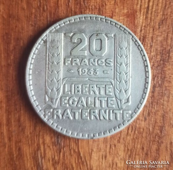 France 20 francs1933 silver (20 gr/0.680/30 mm)