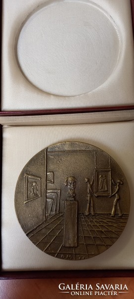 Szombathely Picture Gallery Building Association 1976 commemorative plaque bronze