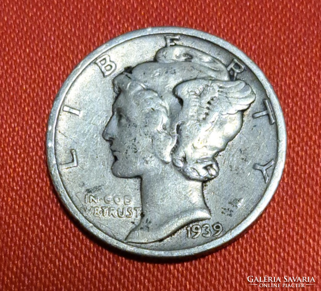 1939. USA ezüst 1 dime (62)