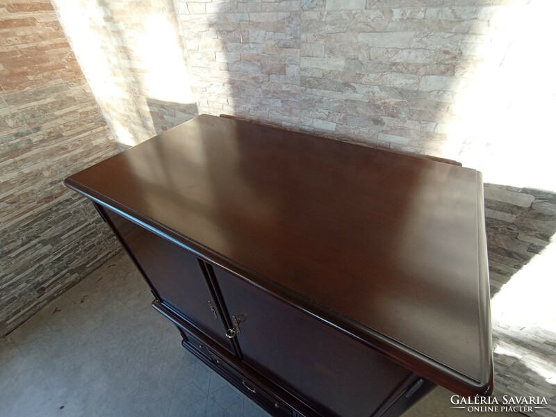 Mahogany TV chest, bar cabinet