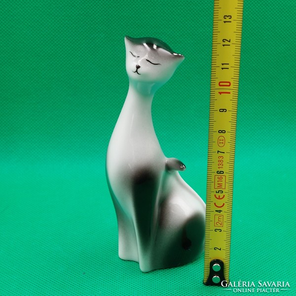 Ritka gyűjtői Hollóházi cica figura