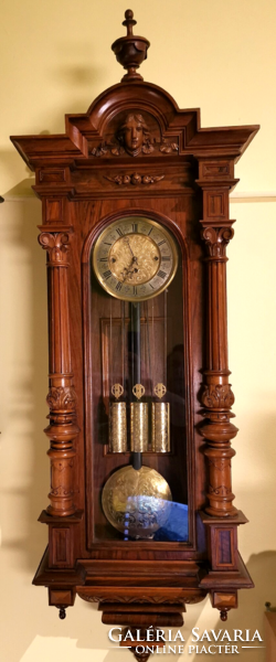 Beautiful 3-weight Neo-Renaissance wall clock
