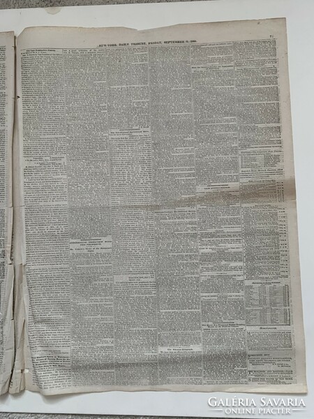 New York Tribune újság 1864 Szeptember 9-i kiadás, eredeti állapotban