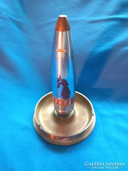 II. Vh. -S commemorative table lighter front work made from Mavag cannon shell and Bofors projectile