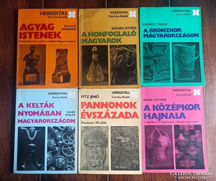 6 volumes of Hereditas series.﻿(Complete series). Bp., 1971-1982, Corvina.