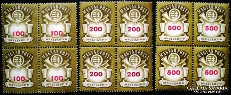 S962-4n / 1946 Milliárdos bélyegsor postatiszta négyestömb