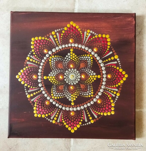 Flower mandala canvas print