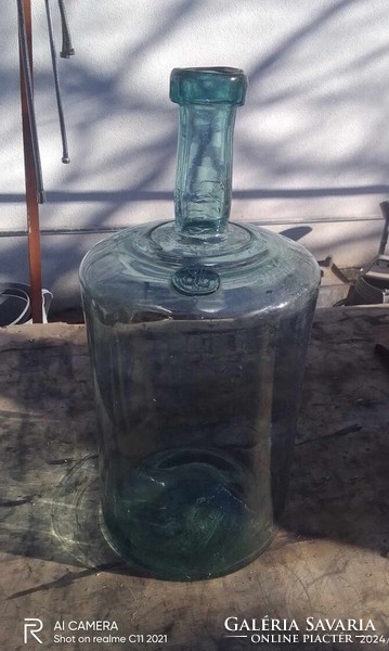 8-Liter very old bottle with a broken bottom.