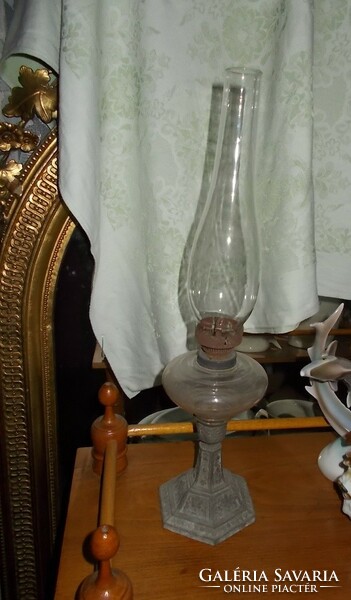 A very old kerosene lamp