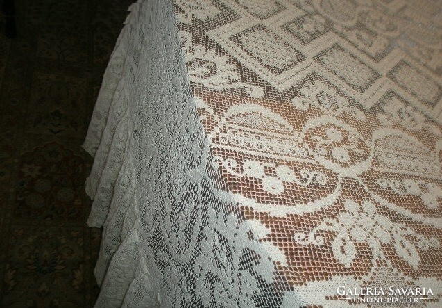 Antique secession needlework large tablecloth and bedspread - art&decoration