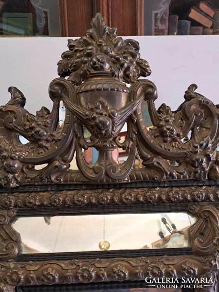 Antique copper veined wall mirror 1850-1880
