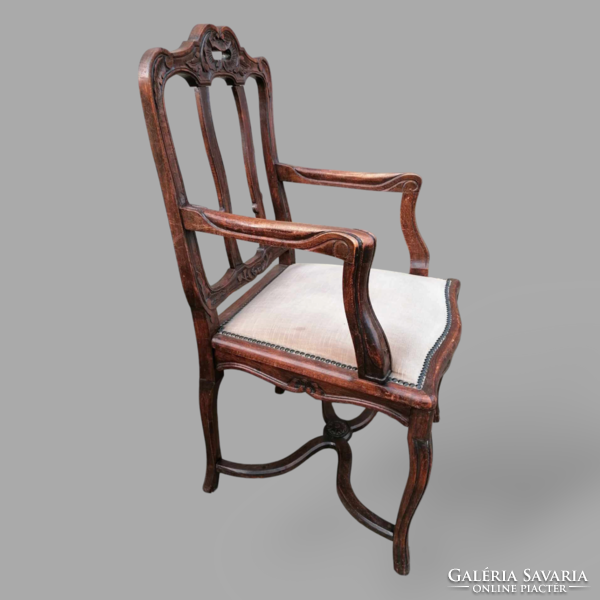 Barokk trónszék, fotel, karos szék párban