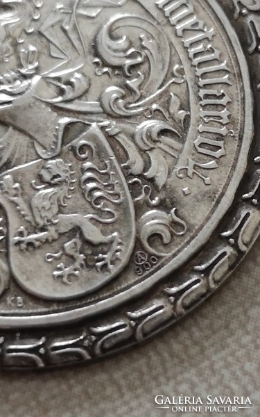 Silver coin pendant, 1967