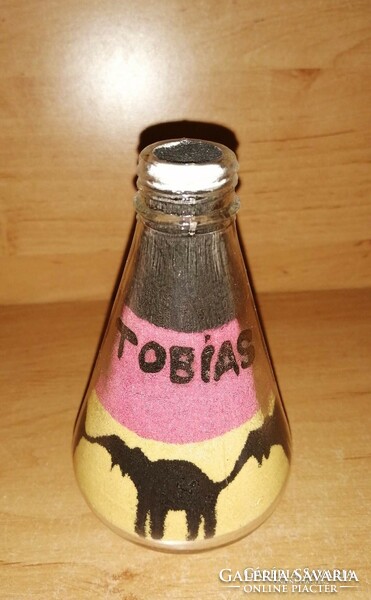 Very Interesting Handmade Filled Colored Sand Bottle Craft Masterpiece (po-4)