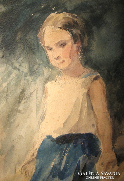 Guaranteed original Rakssanyi film / 1879-1950 / : portrait of a charming little girl