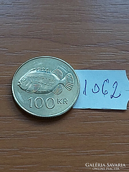 Iceland 100 kroner 2011 nickel-brass, sea hare fish 1062