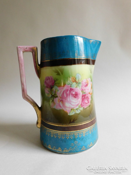1800s Alt Vienna milk jug with hairline crack 14.5 Cm