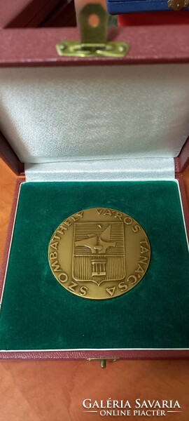 Szombathely City Council 2-sided bronze commemorative plaque