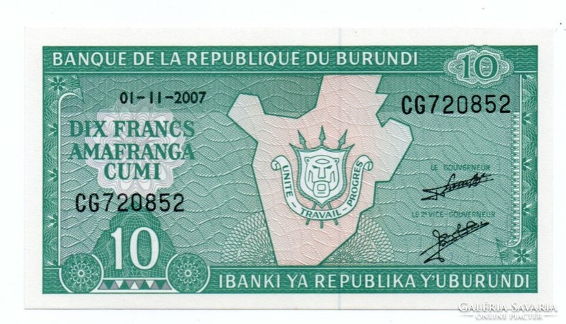 10    Francs   2007   Burundi
