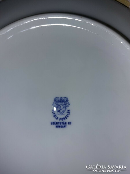 Alföld porcelain, blue striped cookie plate, 2 pcs