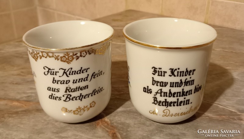 Bohemia Czech children's vintage mugs
