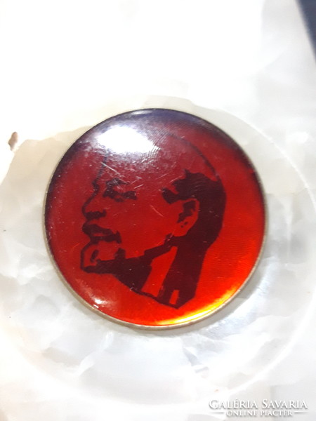 Original, marked Soviet Lenin head pin