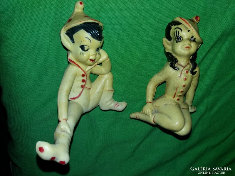 1960. Approx. CCCP Russian vinyl Pán Péter and Giling Galang fairy tale pair of figures 12 cm together according to the pictures