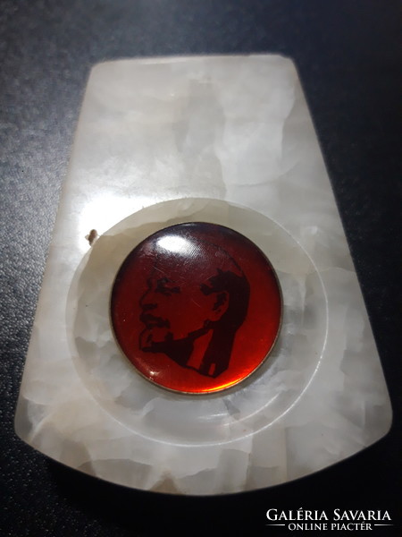 Original, marked Soviet Lenin head pin