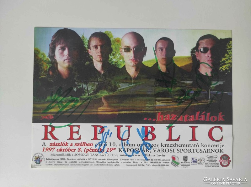 REPUBLIC együttes által aláírt kép