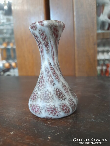Murano millefiori glass mini vase. 7.2 Cm.