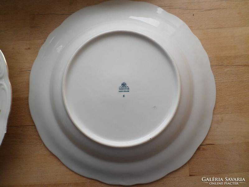 6 db Walbrzych lengyel porcelán tányér mélytányér 24,5 cm