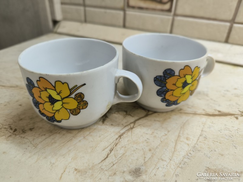 Alföldi porcelán virágos csésze, bögre, pohár 2 db eladó!