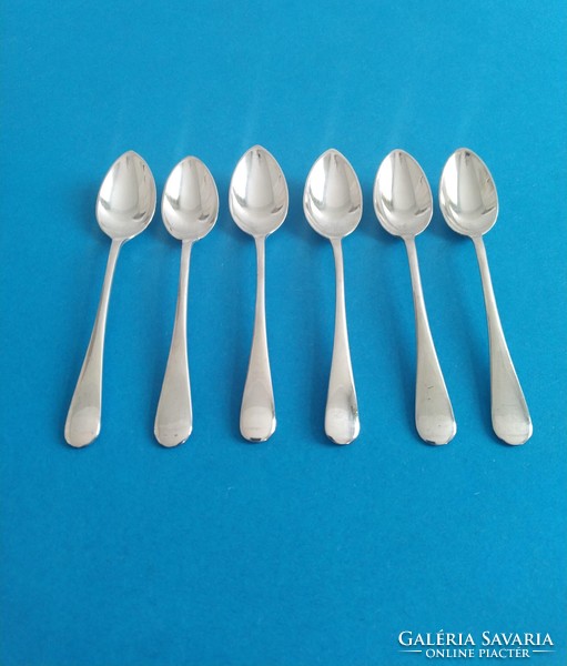 Silver 6 piece mocha spoon bachruch antal