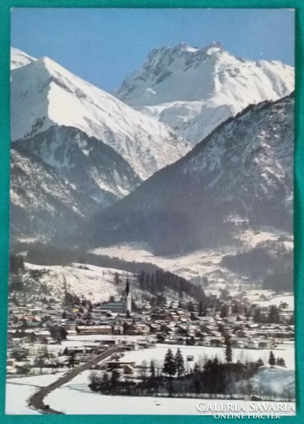 Oberstdorf település Németországban, sífalu, postatiszta képeslap