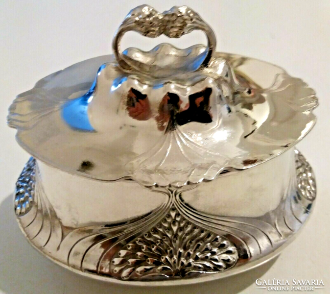 Orivit / wmf art nouveau metal silver-plated sugar box from 1905