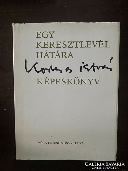 István Kormos: the back of a baptismal letter/picture book