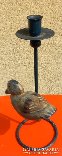 Wooden duck metal candle holder negotiable design